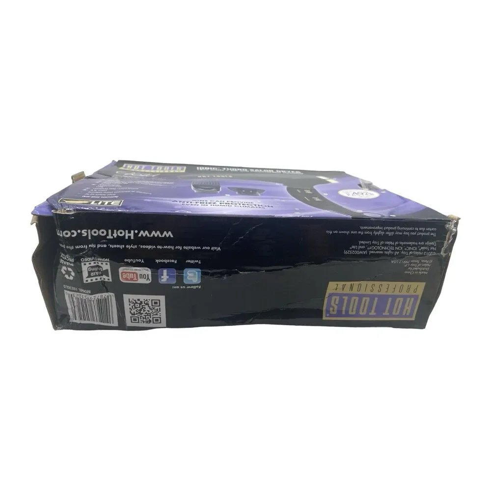 Hot Tools Ionic Turbo Salon Hair Dryer Black 1875 watts Touch of Gold